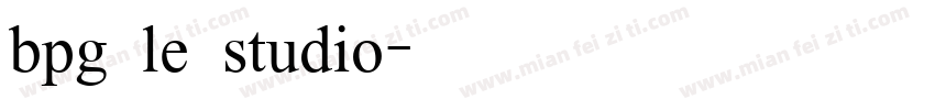 bpg le studio字体转换